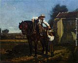 Edouard Frere The Ploughmans Lunch painting